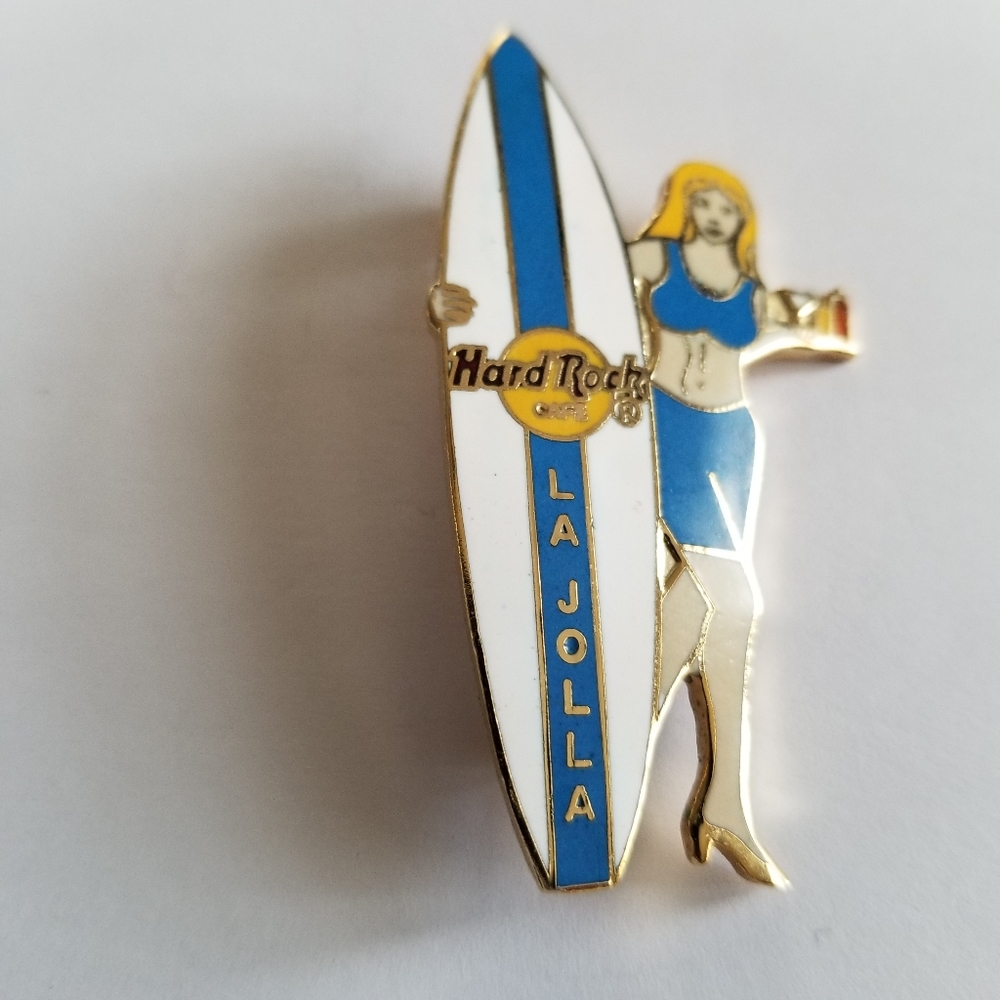 Hard Rock Cafe pin La Jolla Surfer Girl waitress with blonde hair - Picture 8 of 9